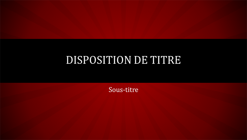 Présentation Lignes radiales rouges (grand écran) Présentation Lignes radiales rouges (grand écran)