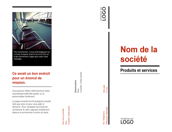 Brochure à trois feuillets (Rouge et noir) Brochure à trois feuillets (Rouge et noir)