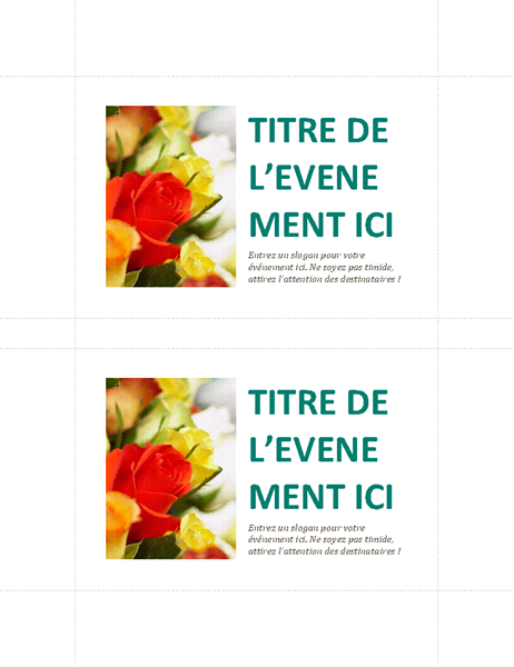 Cartes postales pour événements commerciaux (2 par page) Cartes postales pour événements commerciaux (2 par page)