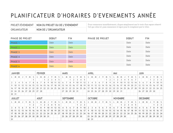 Planificateur d’événement Planificateur d’événement