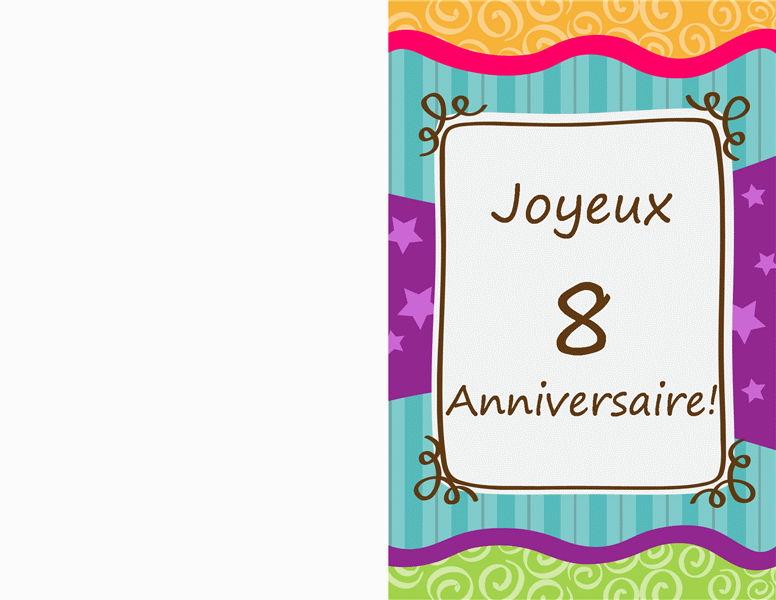 Carte d’anniversaire - étoiles et rayures (enfants) Carte d’anniversaire - étoiles et rayures (enfants)