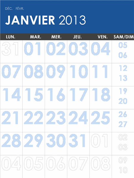 Calendrier 2013-2014 multicolore (L-D) Calendrier 2013-2014 multicolore (L-D)