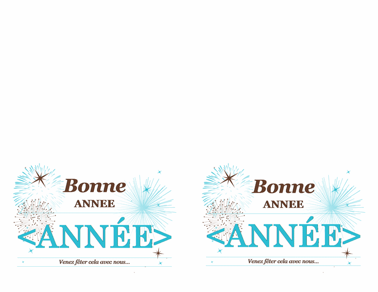 Invitation à une fête du Nouvel an (Avery 3268) Invitation à une fête du Nouvel an (Avery 3268)