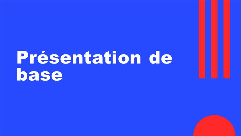 Présentation de formation Présentation de formation