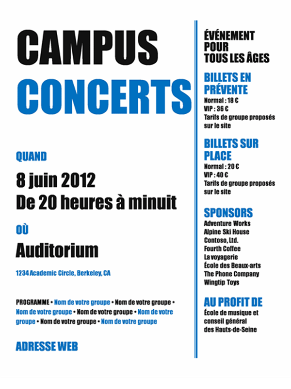 Prospectus pour étudiants (modèle gras noir et bleu) Prospectus pour étudiants (modèle gras noir et bleu)