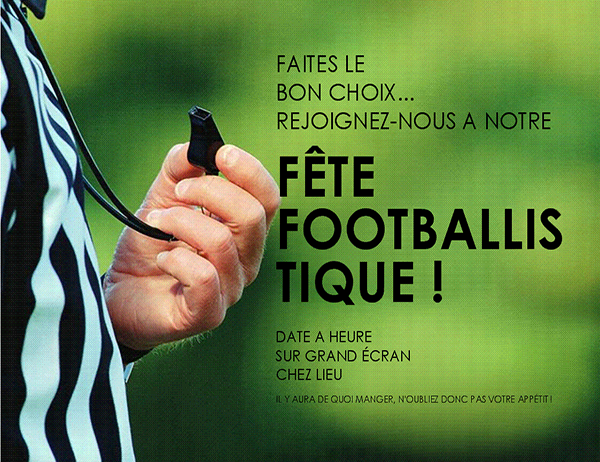 Prospectus de fête footballistique Prospectus de fête footballistique