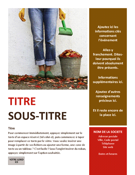 Prospectus d’événement saisonnier (automne)