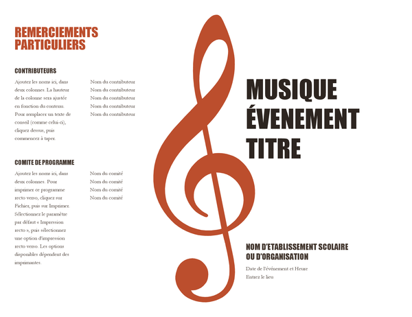 Programme musical Programme musical
