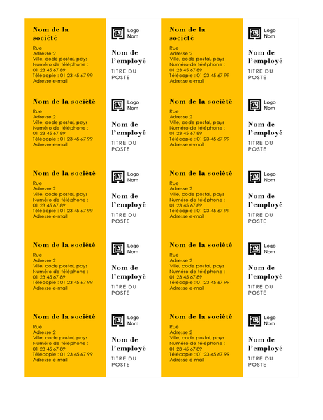 Cartes de visite (conception Barres, 10 par page) Cartes de visite (conception Barres, 10 par page)