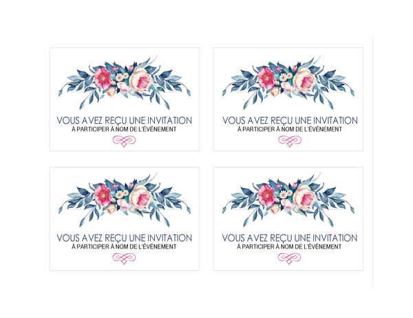 Invitation à une fête (motif fleuri) Invitation à une fête (motif fleuri)