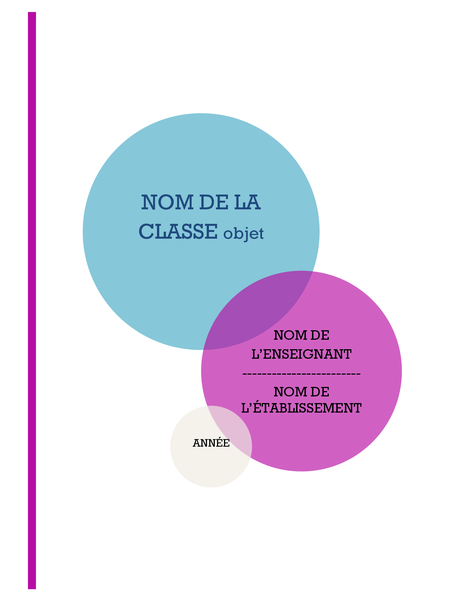 Kit de bloc-notes pour école (couverture, dos de classeur, intercalaires)