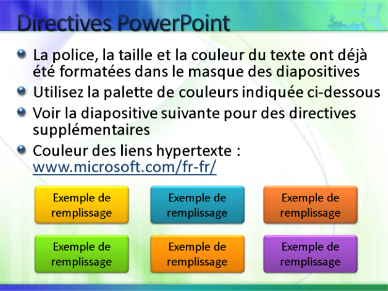 Exemples de diapositives de présentation (conception Blanc avec bleu-vert) Exemples de diapositives de présentation (conception Blanc avec bleu-vert)
