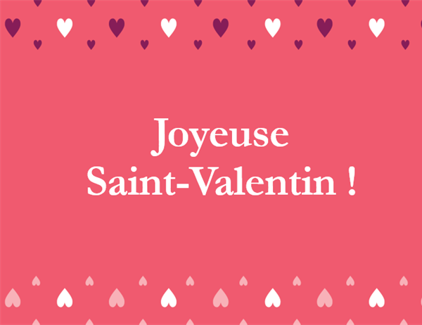 Carte de Saint-Valentin (pliable en quatre) Carte de Saint-Valentin (pliable en quatre)