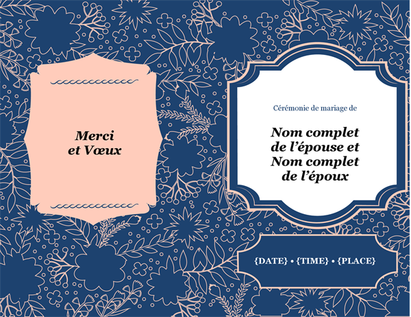 Programme de mariage Programme de mariage