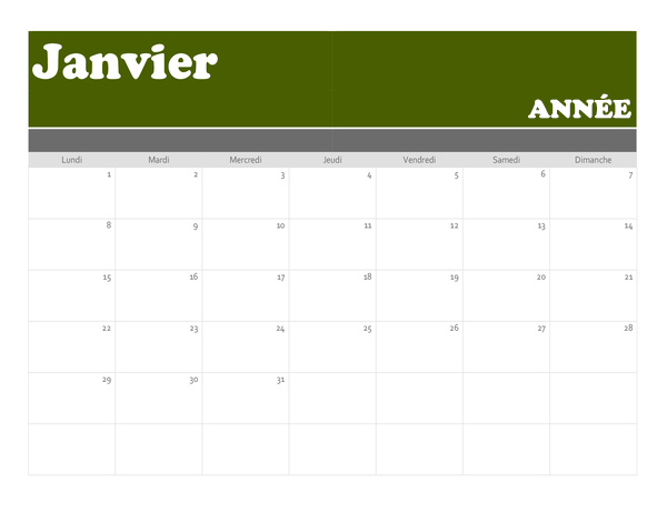 Calendrier bannière Calendrier bannière