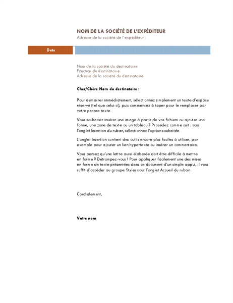 Lettre commerciale (thème Médian) Lettre commerciale (thème Médian)