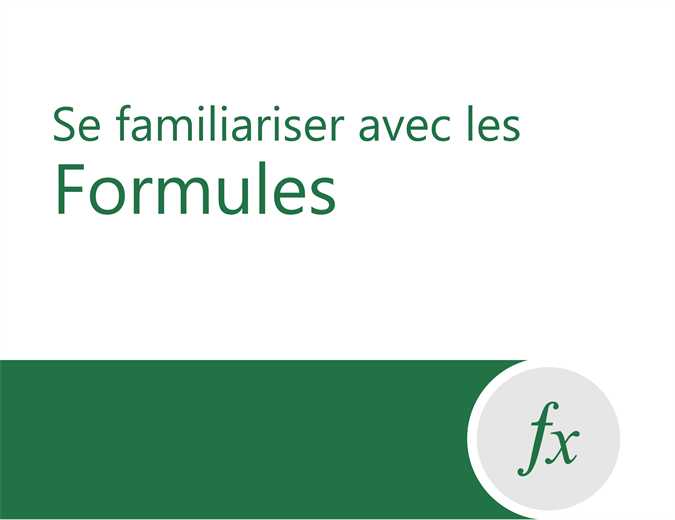 Didacticiel sur les formules Didacticiel sur les formules