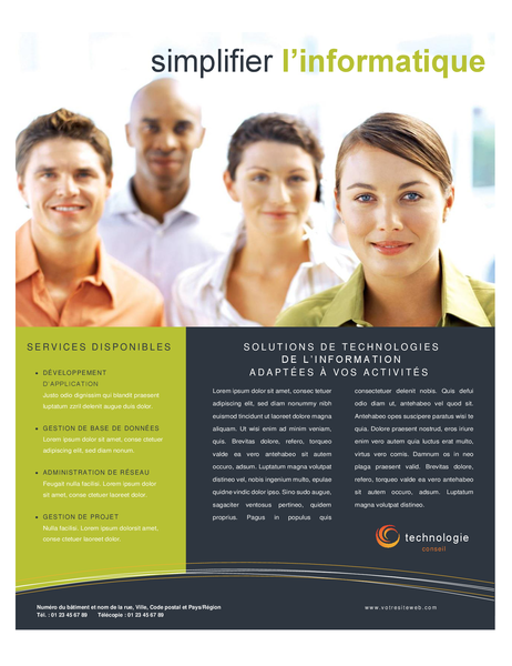 Prospectus pour entreprise technologique Prospectus pour entreprise technologique