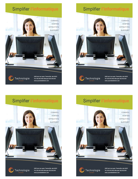 Prospectus de technologie entreprise (4 quart de page par page) Prospectus de technologie entreprise (4 quart de page par page)