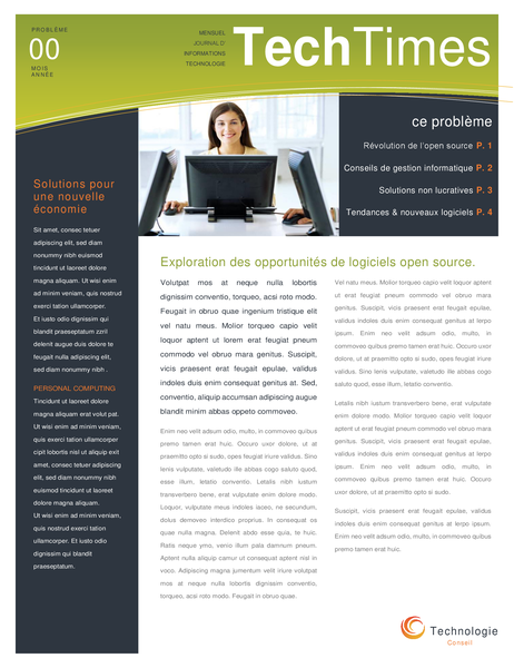 Bulletin d’informations d’entreprise de technologie (4 pages) Bulletin d’informations d’entreprise de technologie (4 pages)