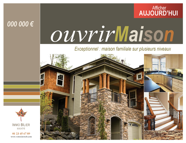 Affiche immobilière (horizontale) Affiche immobilière (horizontale)
