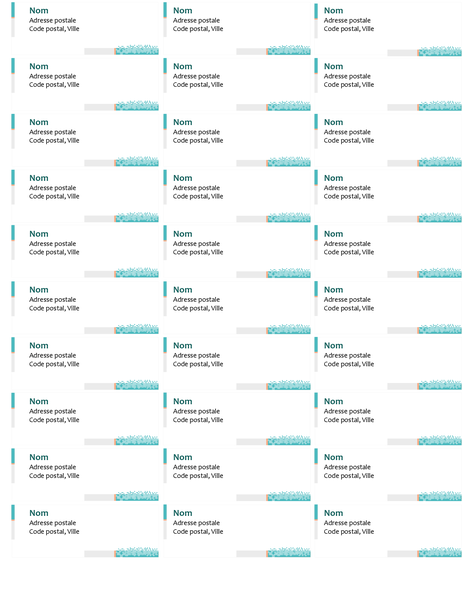 Étiquettes d’adresses techniques minimalistes (30 par page) Étiquettes d’adresses techniques minimalistes (30 par page)
