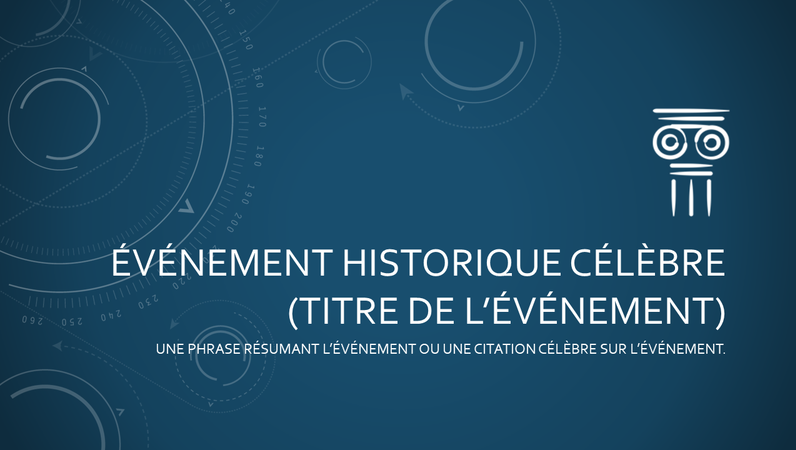 Événement célèbre dans la présentation historique Événement célèbre dans la présentation historique