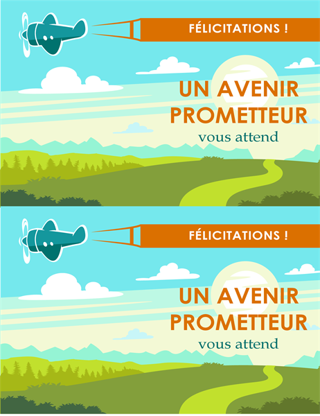 Carte de félicitations : un avenir prometteur après la fin des études Carte de félicitations : un avenir prometteur après la fin des études