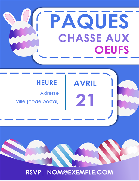 Prospectus Chasse aux œufs de Pâques bleu Prospectus Chasse aux œufs de Pâques bleu