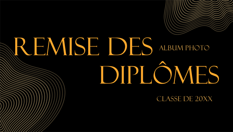 Album photo Obtention de diplôme sombre Album photo Obtention de diplôme sombre