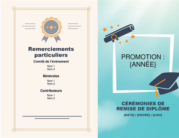 Programme de remise des diplômes Programme de remise des diplômes