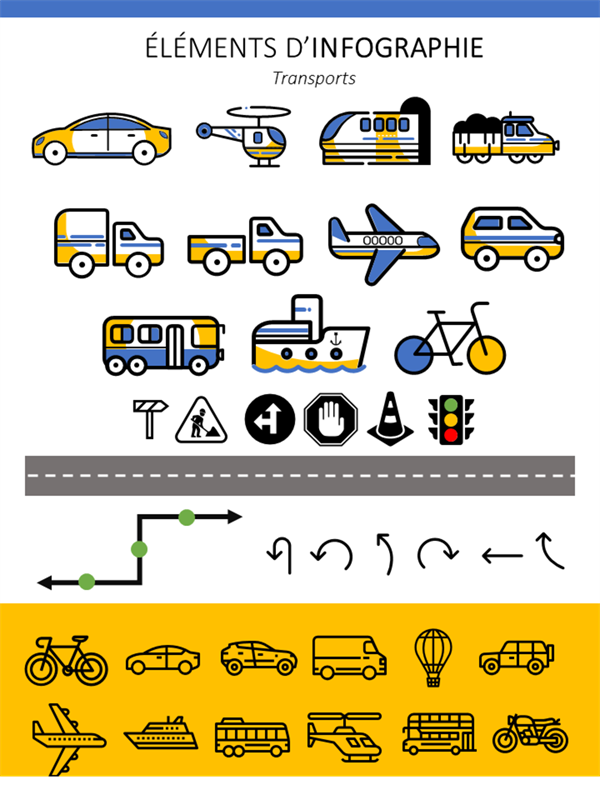 Infographische Elemente Transportmittel Infographische Elemente Transportmittel