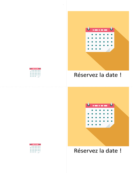 Carte de réservation de date Carte de réservation de date