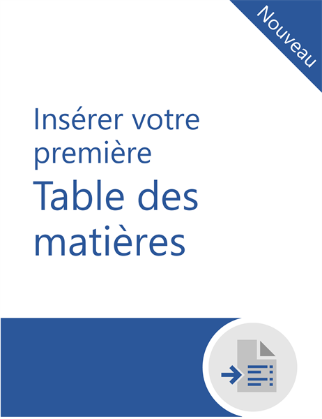Tutoriel sur comment insérer votre première table des matières Tutoriel sur comment insérer votre première table des matières