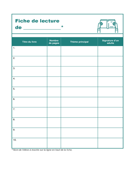 Registro de lectura Registro de lectura