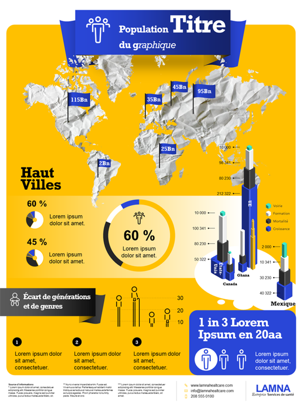 Affiche d’infographie démographique Affiche d’infographie démographique