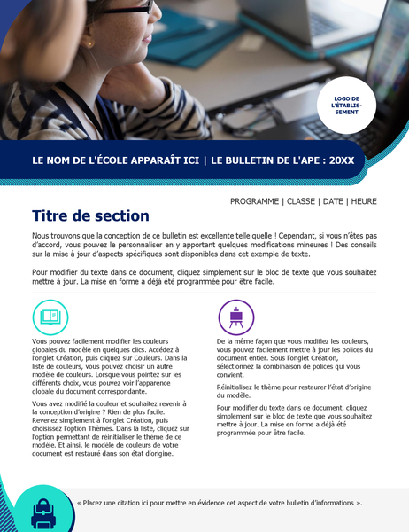 Bulletin d’informations pour association de parents d’élèves Bulletin d’informations pour association de parents d’élèves