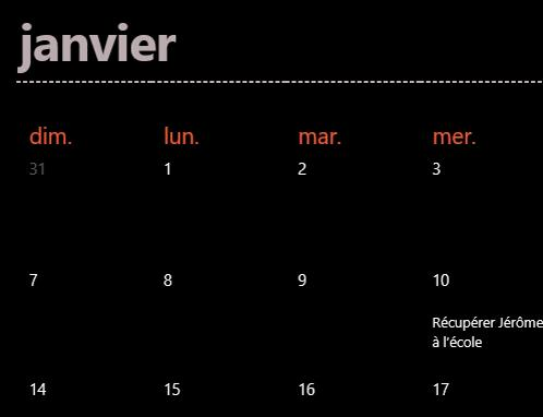 Onglets de calendrier intemporel (noir) Onglets de calendrier intemporel (noir)