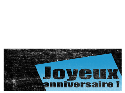 Carte d’anniversaire avec arrière-plan rayé (noir, bleu, deux volets)