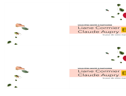 Invitation de mariage florale (sexe neutre) Invitation de mariage florale (sexe neutre)