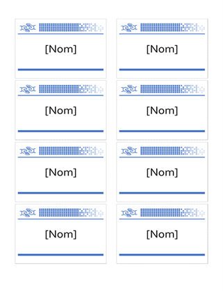 Badges de noms pour bénévoles avec des mains Badges de noms pour bénévoles avec des mains