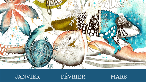 Calendrier trimestriel Caméléon Calendrier trimestriel Caméléon
