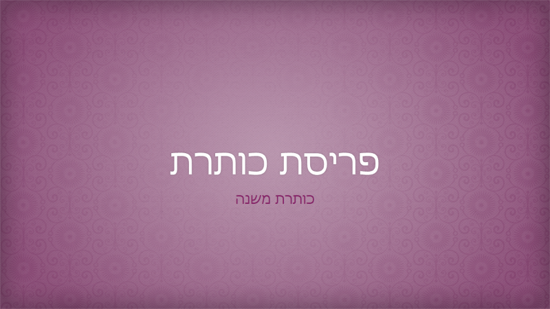 מצגת בעיצוב ברוקד פרחוני ורוד (מסך רחב) מצגת בעיצוב ברוקד פרחוני ורוד (מסך רחב)