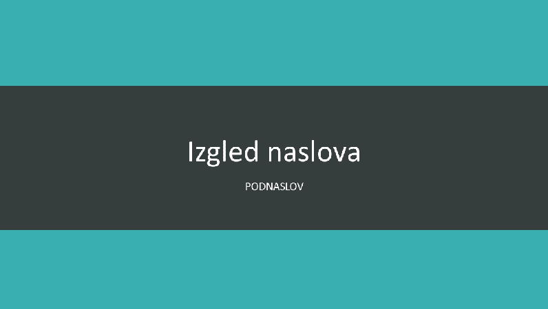 Prezentacija u modrozelenoj boji (široki zaslon) Prezentacija u modrozelenoj boji (široki zaslon)