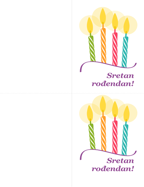 Rođendanska čestitka (2 po stranici) Rođendanska čestitka (2 po stranici)