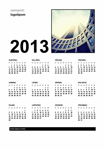 Kalendar (od ponedjeljka do nedjelje) Kalendar (od ponedjeljka do nedjelje)