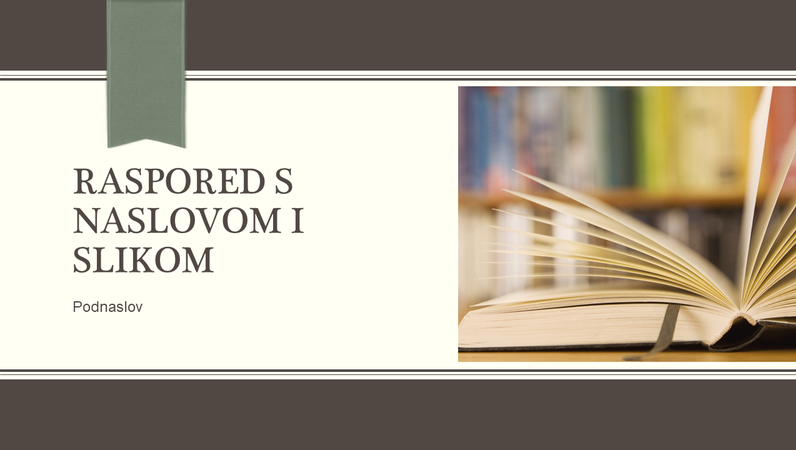 Akademska prezentacija, dizajn s prugastim uzorkom i vrpcom (široki zaslon) Akademska prezentacija, dizajn s prugastim uzorkom i vrpcom (široki zaslon)