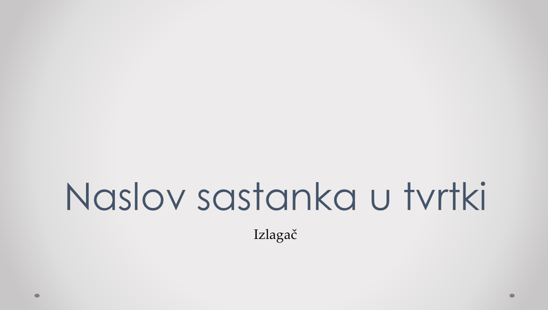 Prezentacija sastanka tvrtke Prezentacija sastanka tvrtke