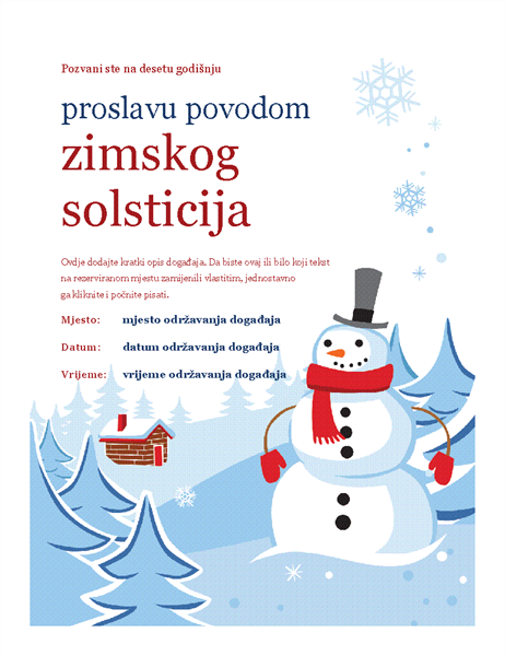 Letak za zimsku zabavu Letak za zimsku zabavu