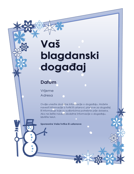 Letak za događaj tijekom zimskih praznika Letak za događaj tijekom zimskih praznika
